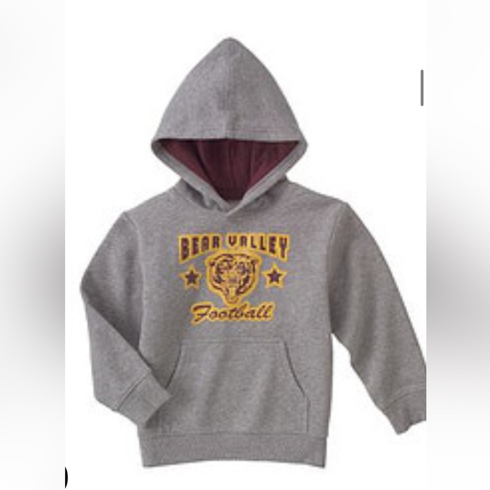 NWT Gymboree Varsity Football Bear Valley Football Hooded Sweatshirt Size 5 2007